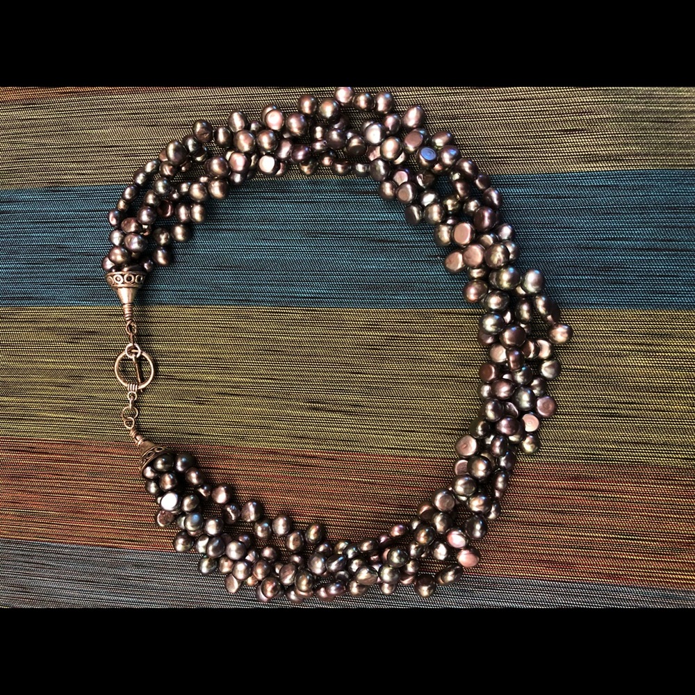🖤Black pearl necklace🖤